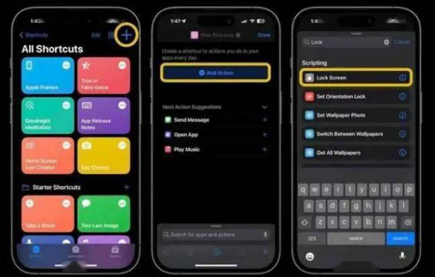 汾西苹果14锁屏维修店分享iPhone14升级iOS16.4后如何创建锁屏快捷方式 