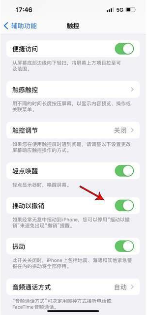 汾西苹果手机维修分享iPhone手机如何设置摇一摇删除文字 